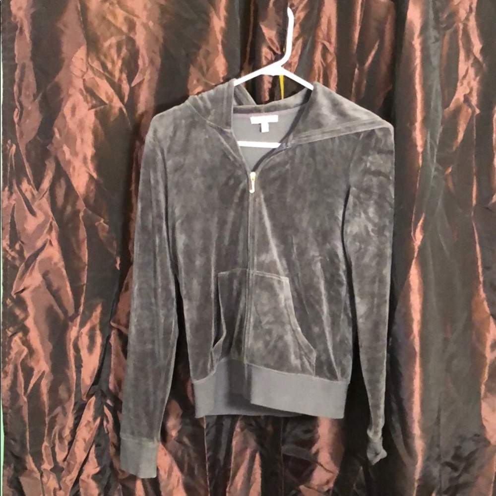 Juicy Couture silver hoodie with crown design